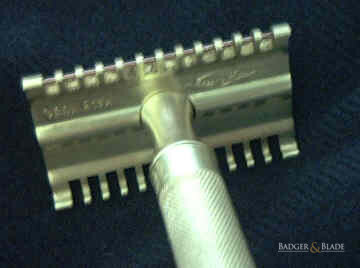 Gillette 1920s Open Comb Brass Razor - Underside