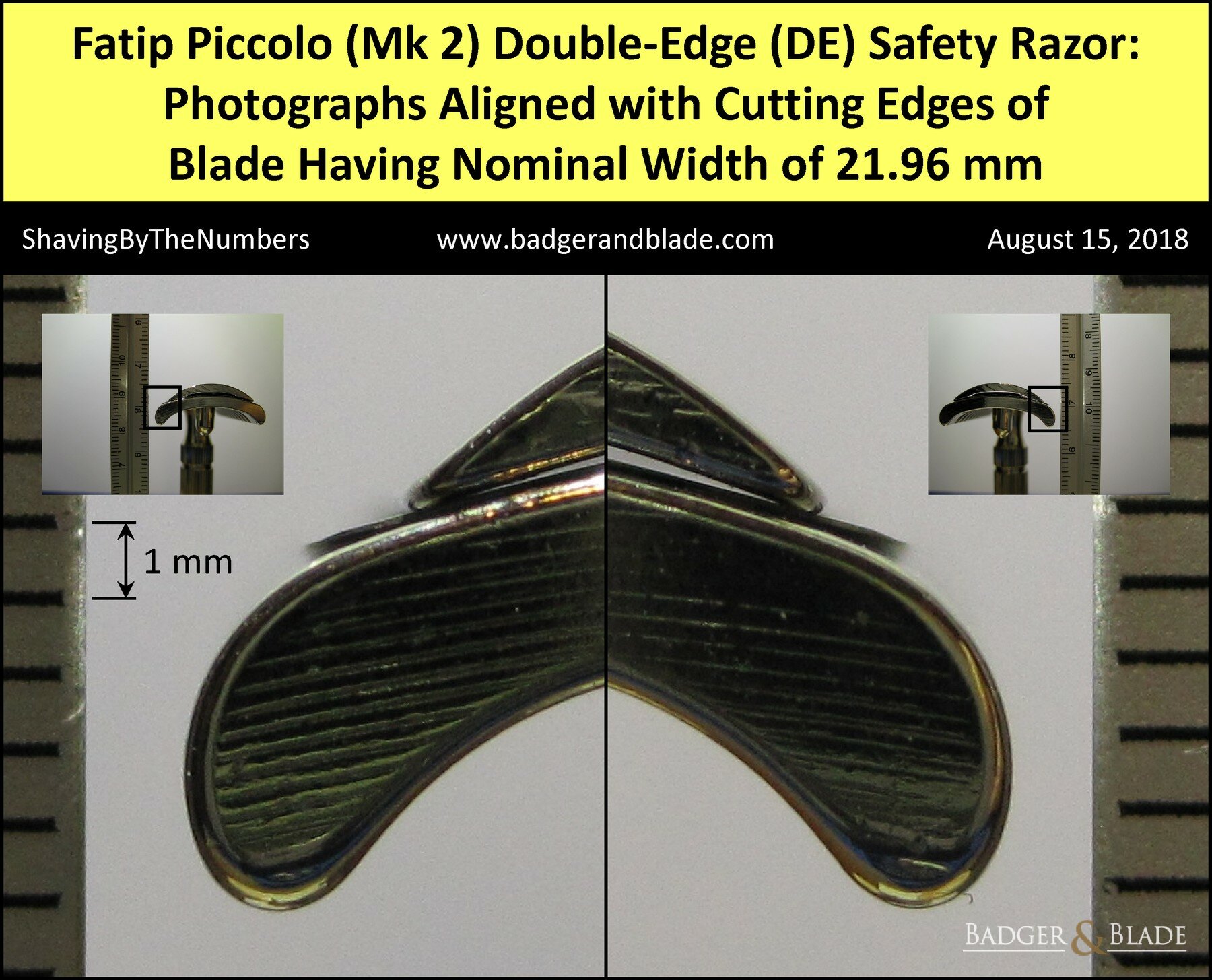 Fatip Piccolo (Mk 2) - Blade Cutting Edge - Side Views