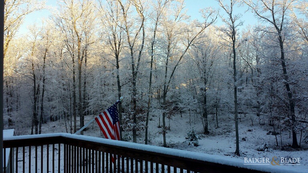 first snow woodsbrook 2014