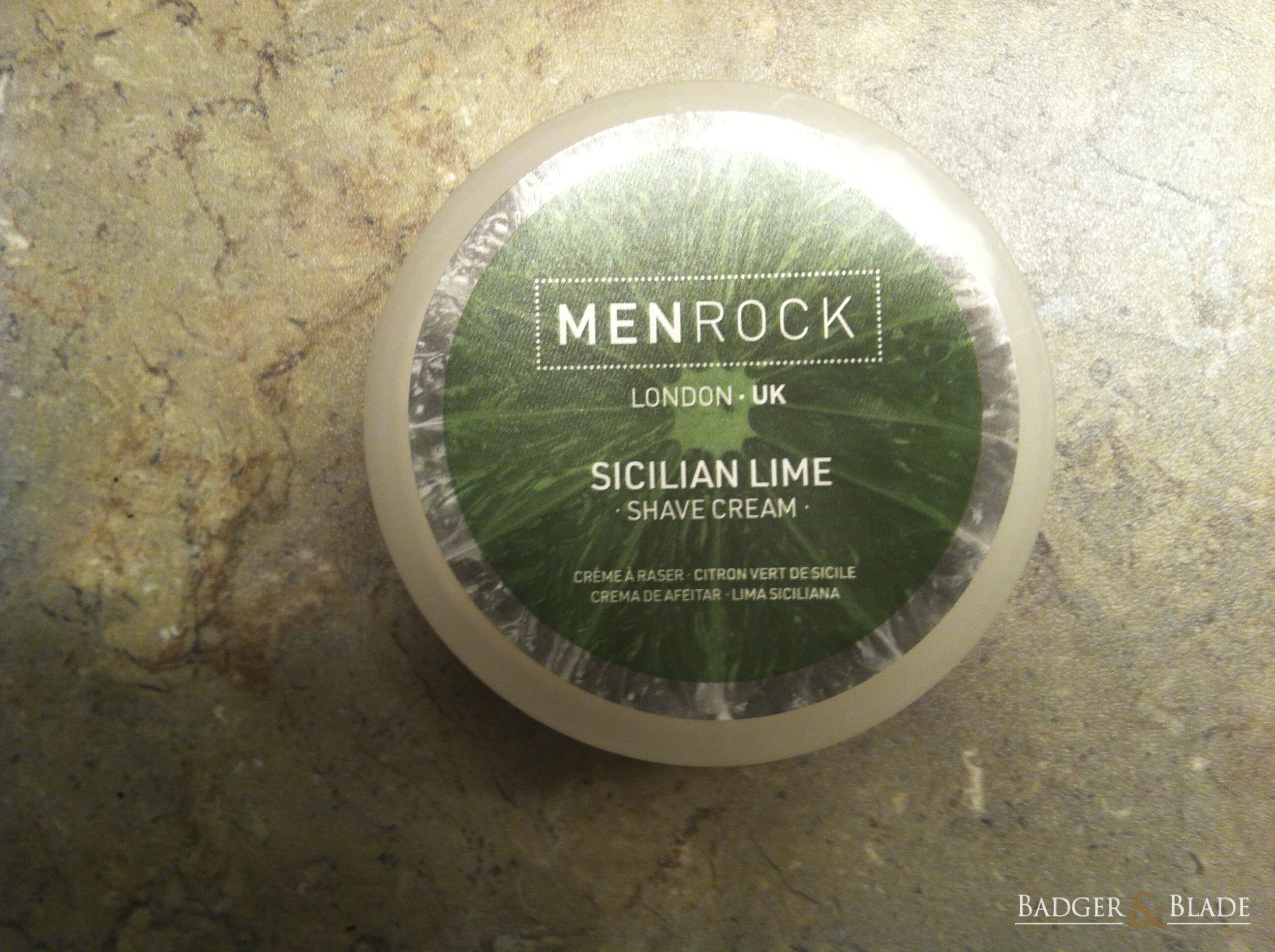 MenRock Sicilian Lime Shave Cream | Badger & Blade