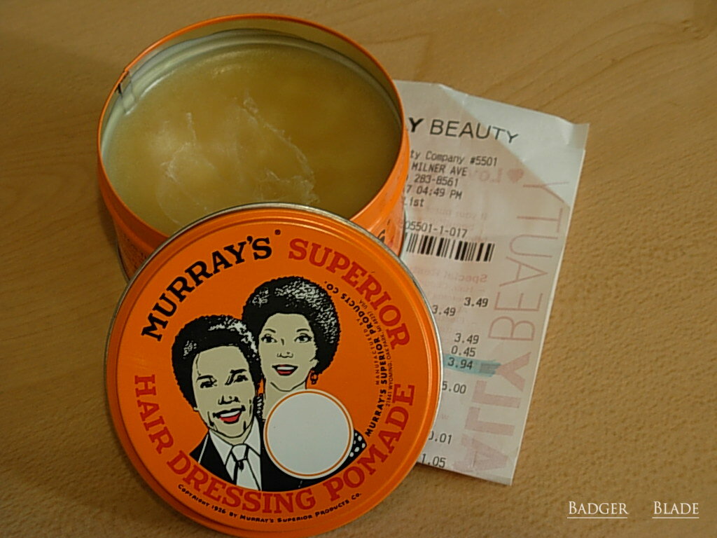 Thinning Murray's Superior Pomade with baby oil