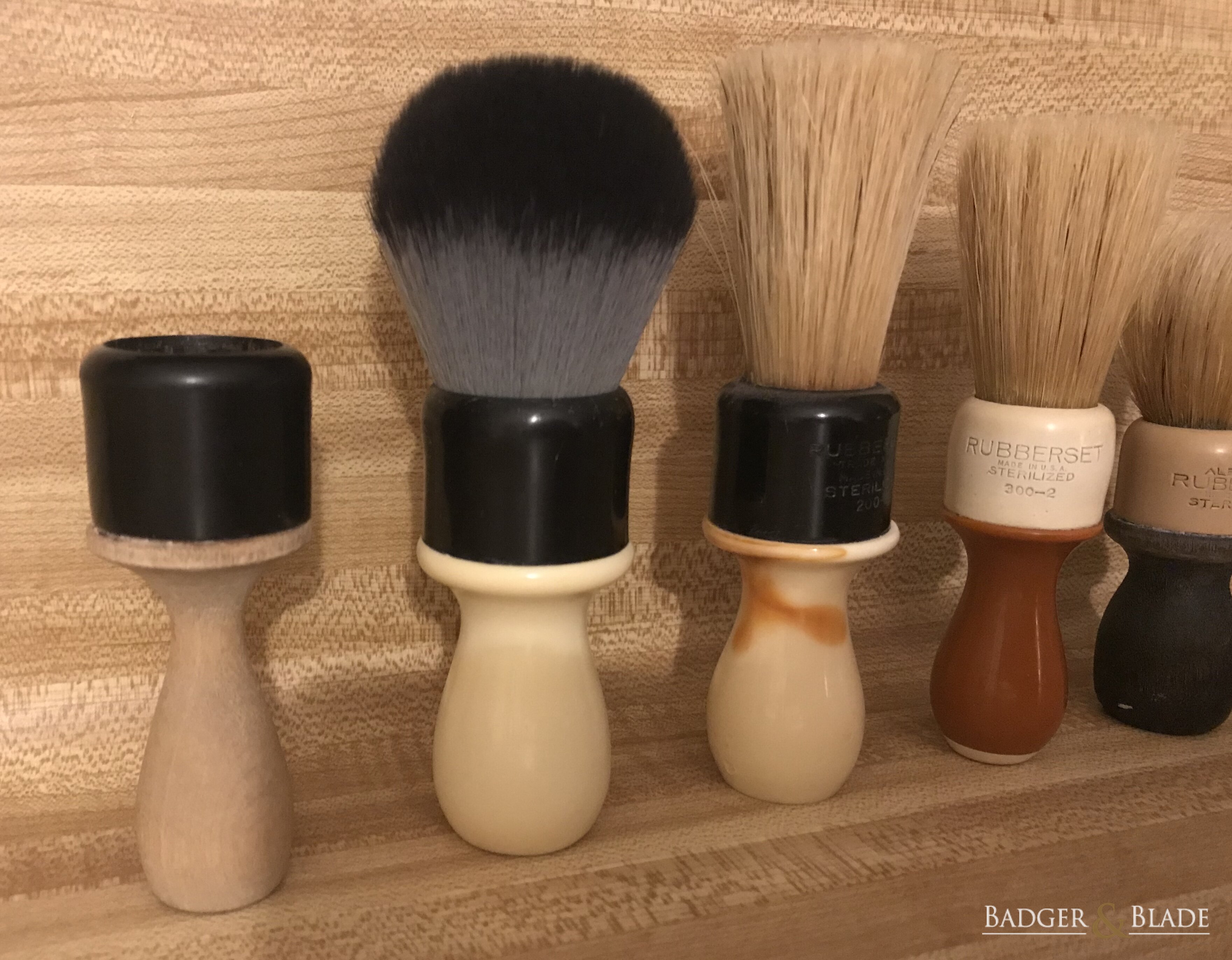 Rubberset Barber Handle Brushes