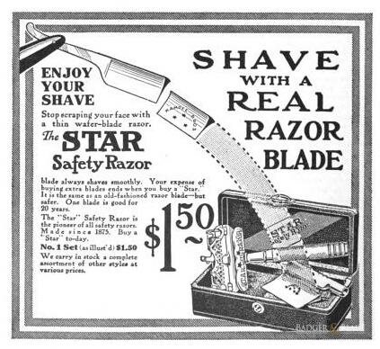 Star safety razor Ad