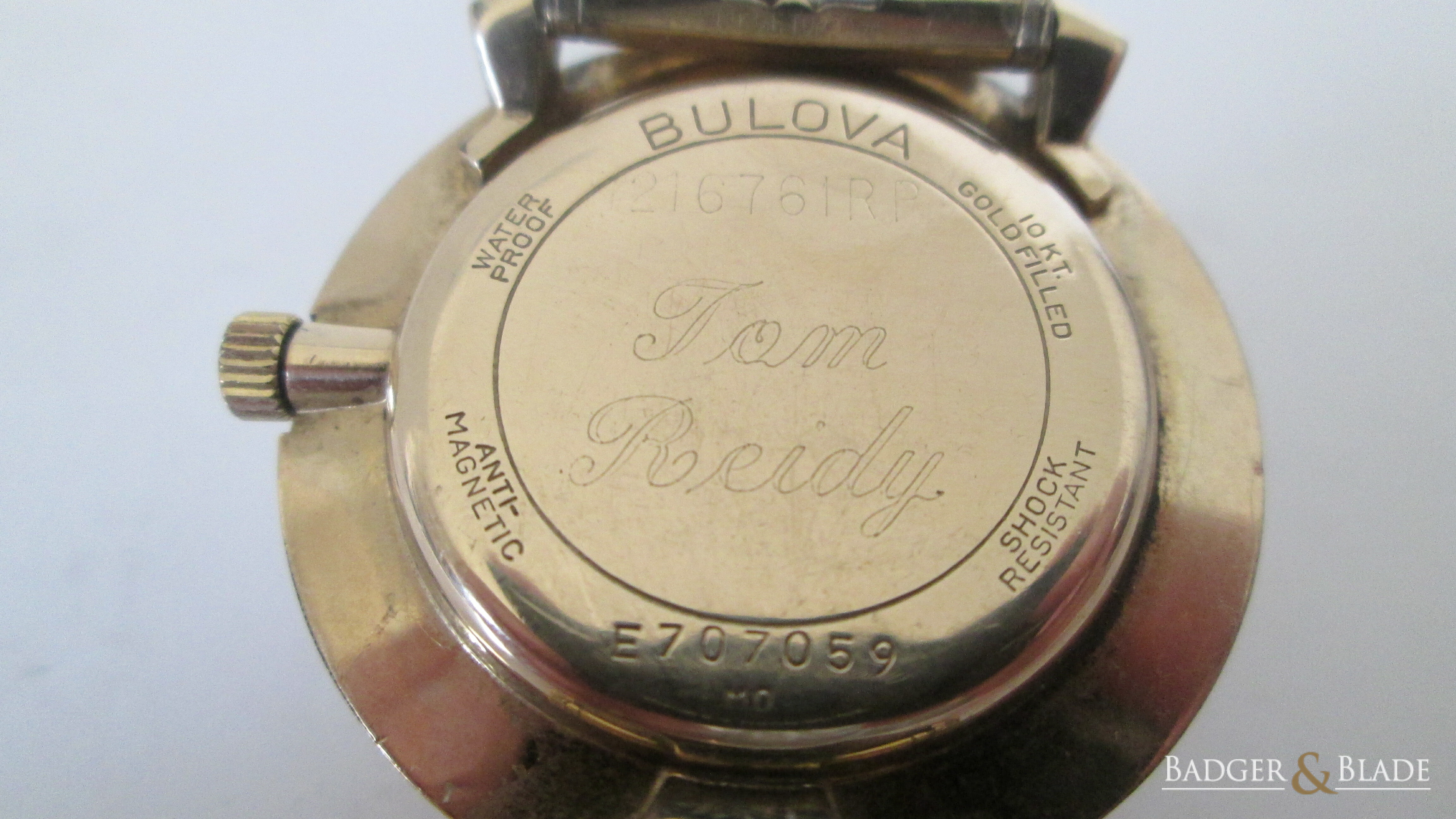 Vintage Bulova Watch Case Markings