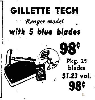 Vintage Gillette Ranger Tech Advertisements